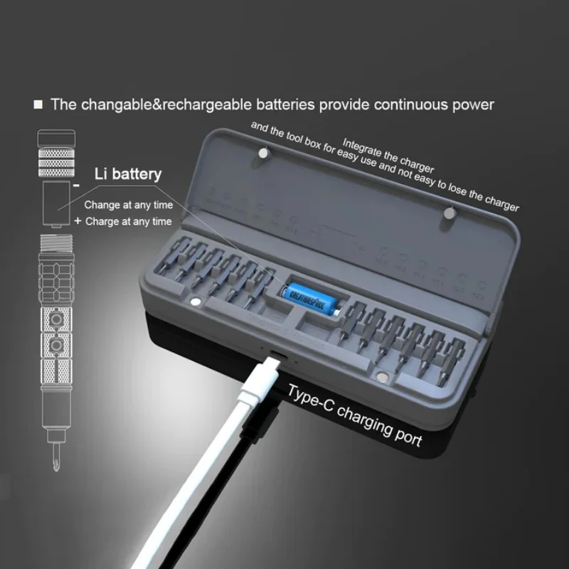 Bộ tua vít điện đa năng CS0601A CreationSpace 28 trong 1 dùng pin lithium